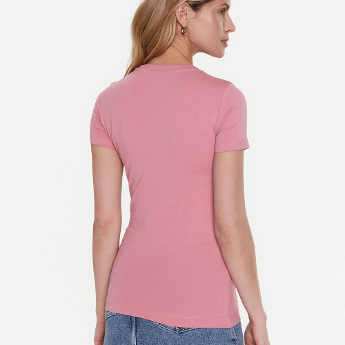 Guess Γυναικεία κοντομάνικη μπλούζα Round Logo T-Shirt